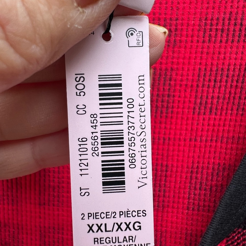 VICTORIA’S SECRET Thermal PJ’s Pajama Set Victoria's Secret Women’s XXL NWT NEW - Picture 9 of 16